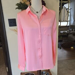 Skies Are Blue Light Pink Button Down Shirt
